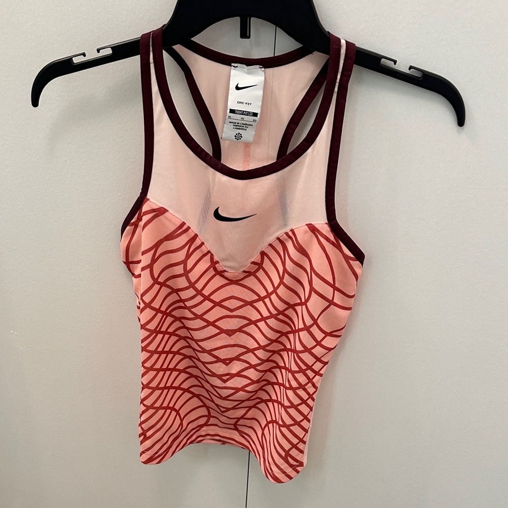 Nike Women's Tennis Red and Pink active Tops size XL